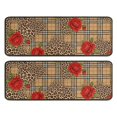 thumbnail image 1 of Kitchen Rugs Sets Of 2,Pioneer Flower Floral Print Pattern Anti Fatigue Kitchen Mat Rugs Non Slip Washable,Decorative Kitchen Floor Mats for Kitchen,Sink,Laundry,17X47 Inch, 1 of 5