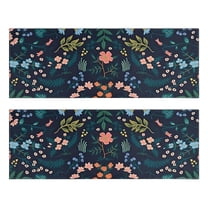 Kitchen Rugs Sets Of 2,Pioneer Flower Floral Print Pattern Anti Fatigue Kitchen Mat Rugs Non Slip Washable,Decorative Kitchen Floor Mats for Kitchen,Sink,Laundry,17"X47"