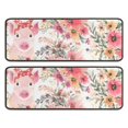 thumbnail image 1 of Kitchen Rugs Sets Of 2,Pioneer Flower Floral Print Pattern Anti Fatigue Kitchen Mat Rugs Non Slip Washable,Decorative Kitchen Floor Mats for Kitchen,Sink,Laundry,17"x47"+17"x47", 1 of 5