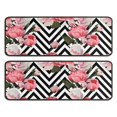 thumbnail image 1 of Kitchen Rugs Sets Of 2,Pioneer Flower Floral Print Pattern Anti Fatigue Kitchen Mat Rugs Non Slip Washable,Decorative Kitchen Floor Mats for Kitchen,Sink,Laundry,17"x47"+17"x47", 1 of 5