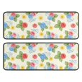 thumbnail image 1 of Kitchen Rugs Sets Of 2,Pioneer Flower Floral Print Pattern Anti Fatigue Kitchen Mat Rugs Non Slip Washable,Decorative Kitchen Floor Mats for Kitchen,Sink,Laundry,17X47 Inch, 1 of 5