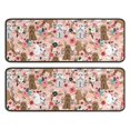 thumbnail image 1 of Kitchen Rugs Sets Of 2,Poodle Dog and Flower Floral Anti Fatigue Kitchen Mat Rugs Non Slip Washable,Decorative Kitchen Floor Mats for Kitchen,Sink,Laundry,17"x47"+17"x47", 1 of 5