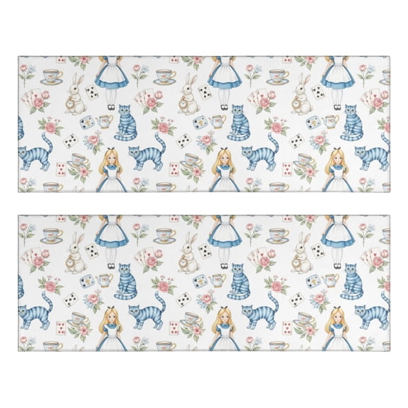 Kitchen Rugs Sets Of 2,Princess Pattern Anti Fatigue Kitchen Mat Rugs Non Slip Washable,Decorative Kitchen Floor Mats for Kitchen,Sink,Laundry,17"X47"