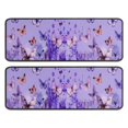 thumbnail image 1 of Kitchen Rugs Sets Of 2,Purple Butterfly Flower Pattern Anti Fatigue Kitchen Mat Rugs Non Slip Washable,Decorative Kitchen Floor Mats for Kitchen,Sink,Laundry,17"x47"+17"x47", 1 of 5
