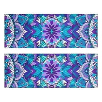 Kitchen Rugs Sets Of 2,Purple Ethnic Mandala Pattern Anti Fatigue Kitchen Mat Rugs Non Slip Washable,Decorative Kitchen Floor Mats for Kitchen,Sink,Laundry,17"X47"