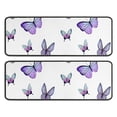 thumbnail image 1 of Kitchen Rugs Sets Of 2,Purple Flower Butterfly Pattern Anti Fatigue Kitchen Mat Rugs Non Slip Washable,Decorative Kitchen Floor Mats for Kitchen,Sink,Laundry,17"x47"+17"x47", 1 of 5