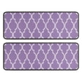 thumbnail image 1 of Kitchen Rugs Sets Of 2,Purple Geometric Quatrefoil Pattern Anti Fatigue Kitchen Mat Rugs Non Slip Washable,Decorative Kitchen Floor Mats for Kitchen,Sink,Laundry,17"x47"+17"x47", 1 of 5