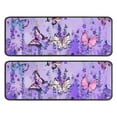 thumbnail image 1 of Kitchen Rugs Sets Of 2,Purple Lavender Butterfly Scene Anti Fatigue Kitchen Mat Rugs Non Slip Washable,Decorative Kitchen Floor Mats for Kitchen,Sink,Laundry,17"x47"+17"x47", 1 of 5