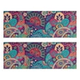 thumbnail image 1 of Kitchen Rugs Sets Of 2,Purple Pioneer Flower and Paisley Pattern Anti Fatigue Kitchen Mat Rugs Non Slip Washable,Decorative Kitchen Floor Mats for Kitchen,Sink,Laundry,17"X47", 1 of 5