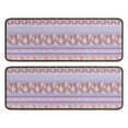 thumbnail image 1 of Kitchen Rugs Sets Of 2,Purple Pioneer Flower Striped Pattern Anti Fatigue Kitchen Mat Rugs Non Slip Washable,Decorative Kitchen Floor Mats for Kitchen,Sink,Laundry,17"x47"+17"x47", 1 of 5