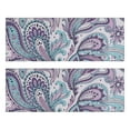 thumbnail image 1 of Kitchen Rugs Sets Of 2,Purple and Teal Paisley and Floral Pattern Anti Fatigue Kitchen Mat Rugs Non Slip Washable,Decorative Kitchen Floor Mats for Kitchen,Sink,Laundry,17"X47", 1 of 5