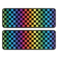 thumbnail image 1 of Kitchen Rugs Sets Of 2,Rainbow Checkered Pattern Anti Fatigue Kitchen Mat Rugs Non Slip Washable,Decorative Kitchen Floor Mats for Kitchen,Sink,Laundry,17"x47"+17"x47", 1 of 5