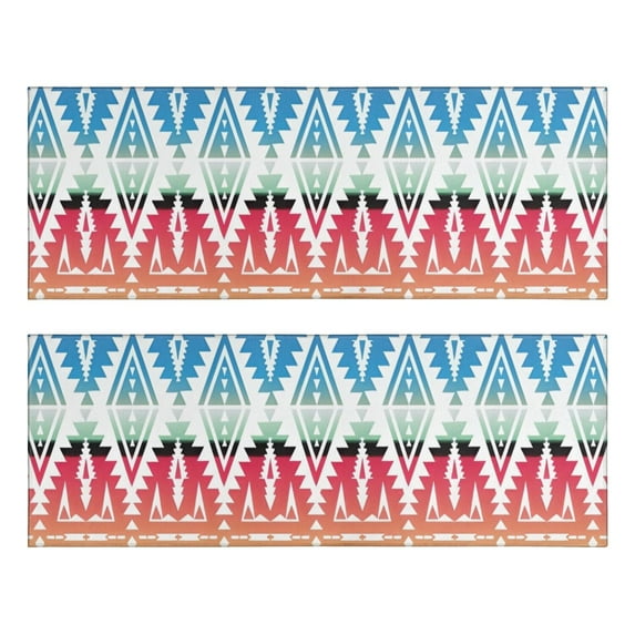 Kitchen Rugs Sets Of 2,Rainbow Ethnic Pattern Anti Fatigue Kitchen Mat Rugs Non Slip Washable,Decorative Kitchen Floor Mats for Kitchen,Sink,Laundry,17"X47"