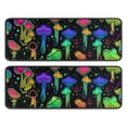 thumbnail image 1 of Kitchen Rugs Sets Of 2,Rainbow Mushroom Neon Black Pattern Anti Fatigue Kitchen Mat Rugs Non Slip Washable,Decorative Kitchen Floor Mats for Kitchen,Sink,Laundry,17"x47"+17"x47", 1 of 5