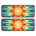 thumbnail image 1 of Kitchen Rugs Sets Of 2,Rainbow Tie Dye Mandala Pattern Anti Fatigue Kitchen Mat Rugs Non Slip Washable,Decorative Kitchen Floor Mats for Kitchen,Sink,Laundry,17"x47"+17"x47", 1 of 5