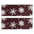 thumbnail image 1 of Kitchen Rugs Sets Of 2,Red and Black Checkered Christmas Snowflake Pattern Anti Fatigue Kitchen Mat Rugs Non Slip Washable,Decorative Kitchen Floor Mats for Kitchen,Sink,Laundry,17"X47", 1 of 5
