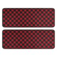 thumbnail image 1 of Kitchen Rugs Sets Of 2,Red Black Checkered Pattern Anti Fatigue Kitchen Mat Rugs Non Slip Washable,Decorative Kitchen Floor Mats for Kitchen,Sink,Laundry,17"x47"+17"x47", 1 of 5