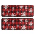 thumbnail image 1 of Kitchen Rugs Sets Of 2,Red and Black Christmas Snowflake Pattern Anti Fatigue Kitchen Mat Rugs Non Slip Washable,Decorative Kitchen Floor Mats for Kitchen,Sink,Laundry,17"x47"+17"x47", 1 of 5