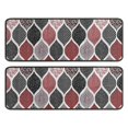 thumbnail image 1 of Kitchen Rugs Sets Of 2,Red and Black Ethnic Geometric Pattern Anti Fatigue Kitchen Mat Rugs Non Slip Washable,Decorative Kitchen Floor Mats for Kitchen,Sink,Laundry,17"x47"+17"x47", 1 of 5