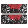 thumbnail image 1 of Kitchen Rugs Sets Of 2,Red and Black Pioneer Flower Pattern Anti Fatigue Kitchen Mat Rugs Non Slip Washable,Decorative Kitchen Floor Mats for Kitchen,Sink,Laundry,17"x47"+17"x47", 1 of 5