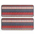 thumbnail image 1 of Kitchen Rugs Sets Of 2,Red and Blue Christmas Knitted Pattern Anti Fatigue Kitchen Mat Rugs Non Slip Washable,Decorative Kitchen Floor Mats for Kitchen,Sink,Laundry,17"x47"+17"x47", 1 of 5
