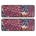 thumbnail image 1 of Kitchen Rugs Sets Of 2,Red and Blue Floral Pattern Anti Fatigue Kitchen Mat Rugs Non Slip Washable,Decorative Kitchen Floor Mats for Kitchen,Sink,Laundry,17"x47"+17"x47", 1 of 5