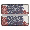 thumbnail image 1 of Kitchen Rugs Sets Of 2,Red and Blue Pioneer Flower Pattern Anti Fatigue Kitchen Mat Rugs Non Slip Washable,Decorative Kitchen Floor Mats for Kitchen,Sink,Laundry,17"x47"+17"x47", 1 of 5