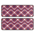 thumbnail image 1 of Kitchen Rugs Sets Of 2,Red Blue White Star Plaid Checkered Pattern Anti Fatigue Kitchen Mat Rugs Non Slip Washable,Decorative Kitchen Floor Mats for Kitchen,Sink,Laundry,17"x47"+17"x47", 1 of 5
