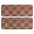 thumbnail image 1 of Kitchen Rugs Sets Of 2,Red Boho Ethnic Floral Patchwork Pattern Anti Fatigue Kitchen Mat Rugs Non Slip Washable,Decorative Kitchen Floor Mats for Kitchen,Sink,Laundry,17"x47"+17"x47", 1 of 5