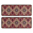 thumbnail image 1 of Kitchen Rugs Sets Of 2,Red Boho Ethnic Geometric Pattern Anti Fatigue Kitchen Mat Rugs Non Slip Washable,Decorative Kitchen Floor Mats for Kitchen,Sink,Laundry,17"x47"+17"x47", 1 of 5