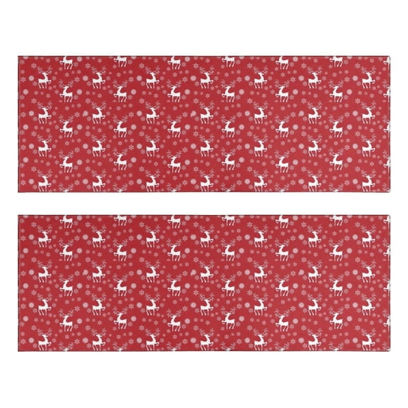 Kitchen Rugs Sets Of 2,Red Christmas Deer and Snowflake Pattern Anti Fatigue Kitchen Mat Rugs Non Slip Washable,Decorative Kitchen Floor Mats for Kitchen,Sink,Laundry,17"X47"