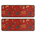 thumbnail image 1 of Kitchen Rugs Sets Of 2,Red Christmas Gingerbread Man Pattern Anti Fatigue Kitchen Mat Rugs Non Slip Washable,Decorative Kitchen Floor Mats for Kitchen,Sink,Laundry,17"x47"+17"x47", 1 of 5