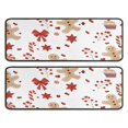 thumbnail image 1 of Kitchen Rugs Sets Of 2,Red Christmas Gingerbread Man Pattern Anti Fatigue Kitchen Mat Rugs Non Slip Washable,Decorative Kitchen Floor Mats for Kitchen,Sink,Laundry,17"x47"+17"x47", 1 of 5