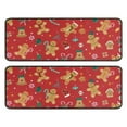 thumbnail image 1 of Kitchen Rugs Sets Of 2,Red Christmas Gingerbread Man Pattern Anti Fatigue Kitchen Mat Rugs Non Slip Washable,Decorative Kitchen Floor Mats for Kitchen,Sink,Laundry,17"x47"+17"x47", 1 of 5