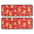 thumbnail image 1 of Kitchen Rugs Sets Of 2,Red Christmas Gingerbread Man Pattern Anti Fatigue Kitchen Mat Rugs Non Slip Washable,Decorative Kitchen Floor Mats for Kitchen,Sink,Laundry,17"x47"+17"x47", 1 of 5