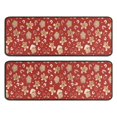 thumbnail image 1 of Kitchen Rugs Sets Of 2,Red Christmas Gingerbread and Mitten Pattern Anti Fatigue Kitchen Mat Rugs Non Slip Washable,Decorative Kitchen Floor Mats for Kitchen,Sink,Laundry,17"x47"+17"x47", 1 of 5
