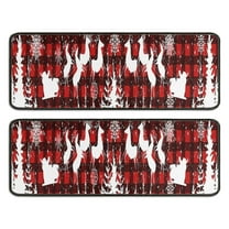 Kitchen Rugs Sets Of 2,Red Christmas Pattern Anti Fatigue Kitchen Mat Rugs Non Slip Washable,Decorative Kitchen Floor Mats for Kitchen,Sink,Laundry,17"x47" 17"x47"