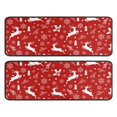 thumbnail image 1 of Kitchen Rugs Sets Of 2,Red Christmas Reindeer and Snowflake Pattern Anti Fatigue Kitchen Mat Rugs Non Slip Washable,Decorative Kitchen Floor Mats for Kitchen,Sink,Laundry,17"x47"+17"x47", 1 of 5