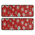 thumbnail image 1 of Kitchen Rugs Sets Of 2,Red Christmas Snowflake Pattern Anti Fatigue Kitchen Mat Rugs Non Slip Washable,Decorative Kitchen Floor Mats for Kitchen,Sink,Laundry,17"x47"+17"x47", 1 of 5