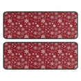 thumbnail image 1 of Kitchen Rugs Sets Of 2,Red Christmas Snowflake Pattern Anti Fatigue Kitchen Mat Rugs Non Slip Washable,Decorative Kitchen Floor Mats for Kitchen,Sink,Laundry,17"x47"+17"x47", 1 of 5