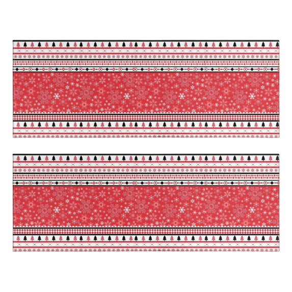 Kitchen Rugs Sets Of 2,Red Christmas Striped Pattern Anti Fatigue Kitchen Mat Rugs Non Slip Washable,Decorative Kitchen Floor Mats for Kitchen,Sink,Laundry,17"X47"