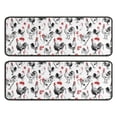 thumbnail image 1 of Kitchen Rugs Sets Of 2,Red Flower Chicken Pattern Anti Fatigue Kitchen Mat Rugs Non Slip Washable,Decorative Kitchen Floor Mats for Kitchen,Sink,Laundry,17"x47"+17"x47", 1 of 5