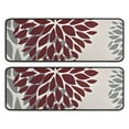 thumbnail image 1 of Kitchen Rugs Sets Of 2,Red and Gray Floral Pattern Anti Fatigue Kitchen Mat Rugs Non Slip Washable,Decorative Kitchen Floor Mats for Kitchen,Sink,Laundry,17"x47"+17"x47", 1 of 5