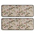 thumbnail image 1 of Kitchen Rugs Sets Of 2,Red Mushroom Berry Leaf Beige Pattern Anti Fatigue Kitchen Mat Rugs Non Slip Washable,Decorative Kitchen Floor Mats for Kitchen,Sink,Laundry,17"x47"+17"x47", 1 of 5