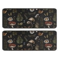 thumbnail image 1 of Kitchen Rugs Sets Of 2,Red Mushroom Fern Black Pattern Anti Fatigue Kitchen Mat Rugs Non Slip Washable,Decorative Kitchen Floor Mats for Kitchen,Sink,Laundry,17"x47"+17"x47", 1 of 5
