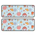 thumbnail image 1 of Kitchen Rugs Sets Of 2,Red Mushroom Flower Light Pattern Anti Fatigue Kitchen Mat Rugs Non Slip Washable,Decorative Kitchen Floor Mats for Kitchen,Sink,Laundry,17"x47"+17"x47", 1 of 5