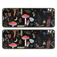 thumbnail image 1 of Kitchen Rugs Sets Of 2,Red Mushroom Leaf Black Pattern Anti Fatigue Kitchen Mat Rugs Non Slip Washable,Decorative Kitchen Floor Mats for Kitchen,Sink,Laundry,17"x47"+17"x47", 1 of 5