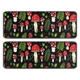 thumbnail image 1 of Kitchen Rugs Sets Of 2,Red Mushroom Leaf Black Pattern Anti Fatigue Kitchen Mat Rugs Non Slip Washable,Decorative Kitchen Floor Mats for Kitchen,Sink,Laundry,17"x47"+17"x47", 1 of 5