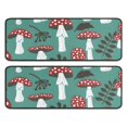 thumbnail image 1 of Kitchen Rugs Sets Of 2,Red Mushroom Leaf Green Pattern Anti Fatigue Kitchen Mat Rugs Non Slip Washable,Decorative Kitchen Floor Mats for Kitchen,Sink,Laundry,17"x47"+17"x47", 1 of 5