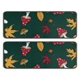 thumbnail image 1 of Kitchen Rugs Sets Of 2,Red Mushroom Leaf Green Pattern Anti Fatigue Kitchen Mat Rugs Non Slip Washable,Decorative Kitchen Floor Mats for Kitchen,Sink,Laundry,17"x47"+17"x47", 1 of 5